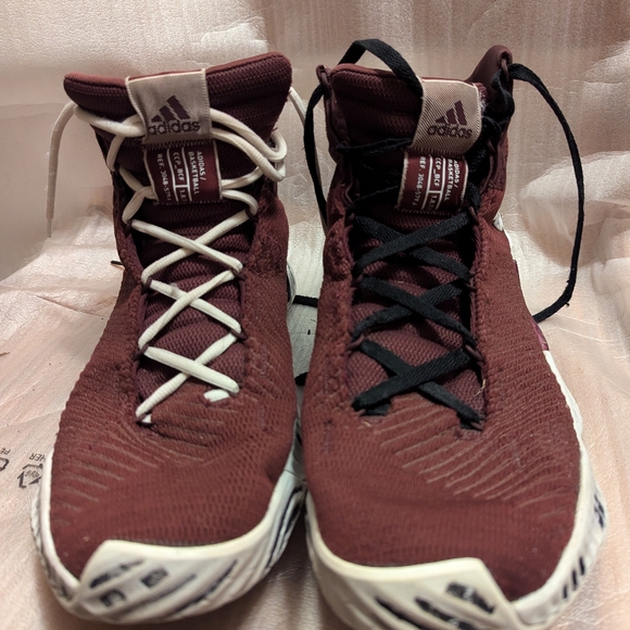 Adidas high top basketball sneakers size 11 salmon - Picture 2 of 6